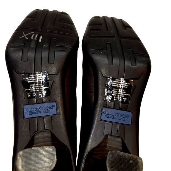 Kenneth Cole Shoes 8.5 8 1/2 Brown Closed Square Toe High Heel Pump - Picture 7 of 8